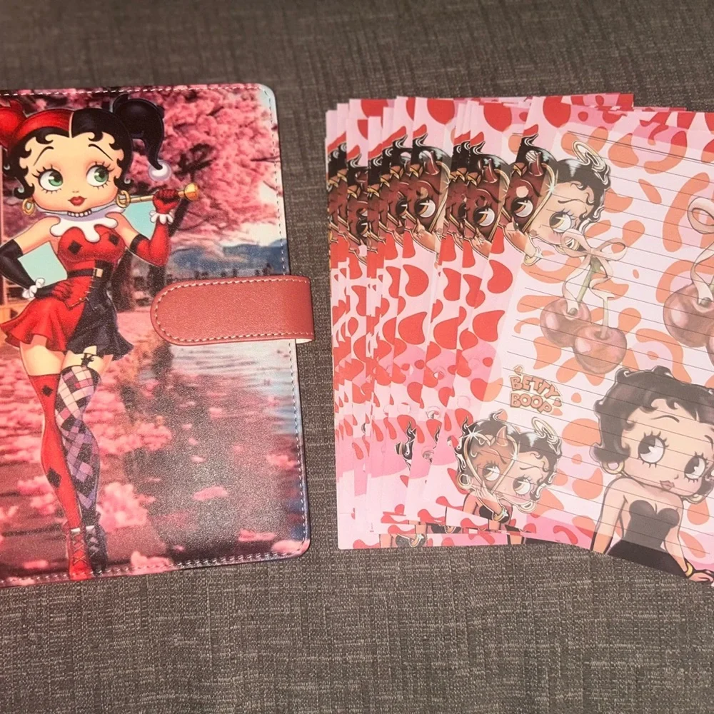 Betty Boop Pink Graphic Binder with Matching Inserts
